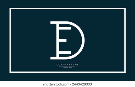 DE or ED Alphabet letters logo monogram