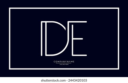 DE or ED Alphabet letters logo monogram