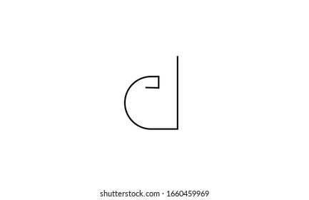 de ed d abstract vector logo monogram template