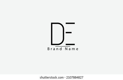 DE ED D E abstract vector logo monogram template