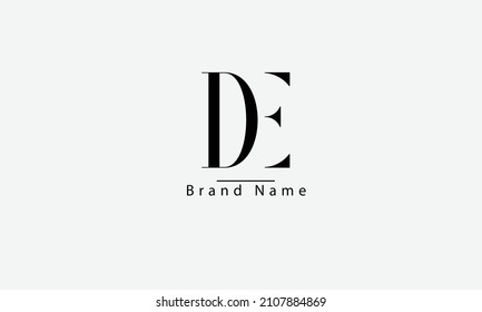 DE ED D E abstract vector logo monogram template