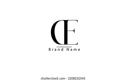 DE ED D E abstract vector logo monogram template