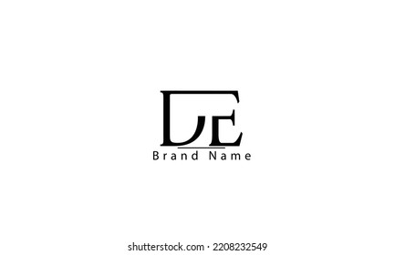 DE ED D E abstract vector logo monogram template