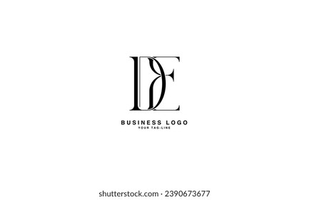 DE, ED, D, E, Abstract Logo Monogram