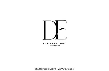 DE, ED, D, E, Abstract Logo Monogram