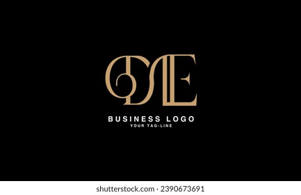 DE, ED, D, E, Abstract Logo Monogram