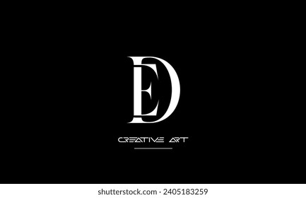 D, ED, D, E, abstrakte Buchstaben Logo-Monogramm