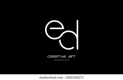 DE, ED, D, E abstract letters logo monogram