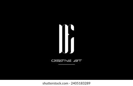 DE, ED, D, E abstract letters logo monogram