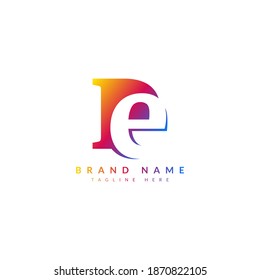 DE ED letter combination concept for company and business logo.