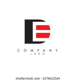 DE, ED Letter Company logo icon vector