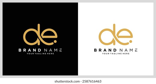 DE, ED Letter Initial Logo Design Template