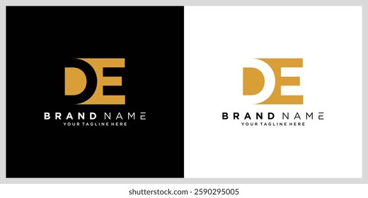 DE, ED Letter Initial Logo Design Template