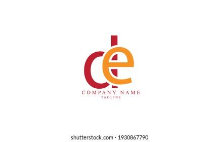 de ed Letter Logo Design Template Vector