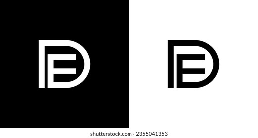 DE or ED Letter Logo design, ED or DE Monogram Initials Letter logo concept, icon, modern, unique, vector