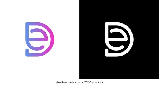 DE ED Letter Logo design, ED DE Monogram, DE ED Initials Letter logo concept, icon, vector