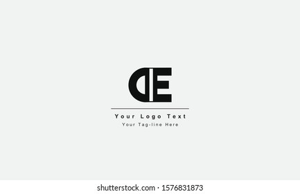 DE or ED letter logo. Unique attractive creative modern initial DE ED D E initial based letter icon logo