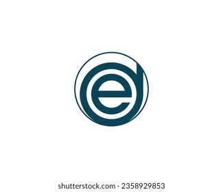 DE ED logo design vector template