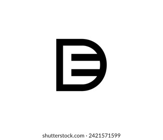 DE ED Logo design vector template