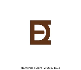 DE ED Logo design vector template