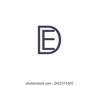 DE ED Logo design vector template