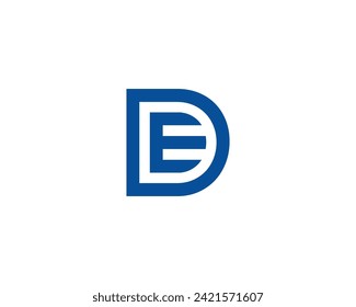 DE ED Logo design vector template