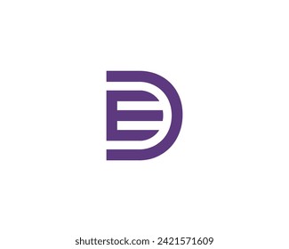 DE ED Logo design vector template