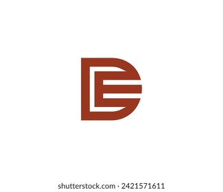 DE ED Logo design vector template