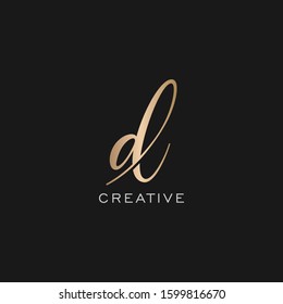 de ed Logo Template Handwriting Script