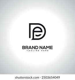 DE ED Minimal Unique Letter Logo Design. Initial Vector Symbol.