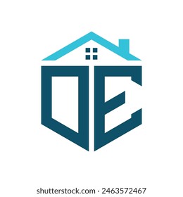 DE House Logo Design Template. Letter DE Logo for Real Estate, Construction or any House Related Business