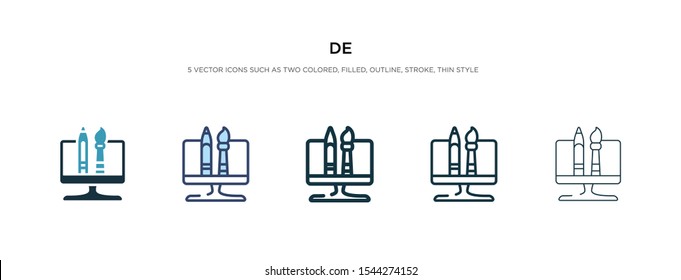 de icon in different style vector illustration. two colored and black de vector icons designed in filled, outline, line and stroke style can be used for web, mobile, ui