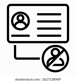 De Identification Icon Element For Design