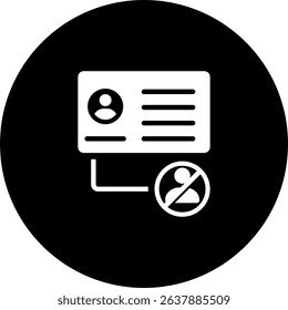 De Identification Icon Element For Design