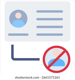 De Identification Icon Element For Design