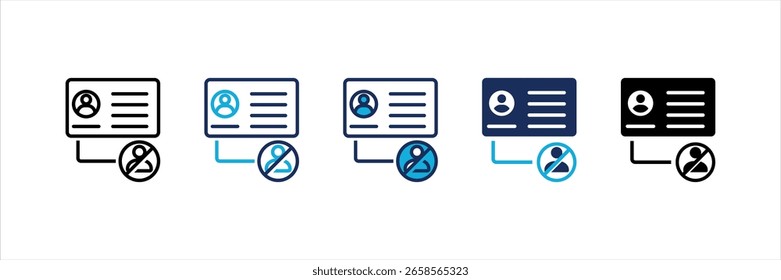 De Identificación Multi Style Icon Set