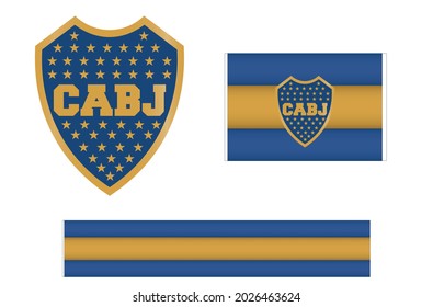 Diseño gráfico de ilustraciones vectoriales, logotipo del escudo de fútbol argentino, para banderas, calcomanías, afiches, pegatinas y más!