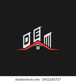 DE Initial Construction Real Estate Home Logo Design Vector