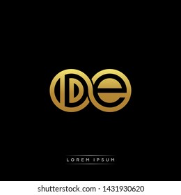 DE initial letter linked circle capital monogram logo modern template