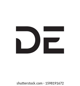 DE initial letter logo template vector icon design