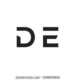 DE initial letter logo template vector icon design