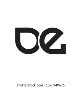 DE initial letter logo template vector icon design