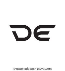 DE initial letter logo template vector icon design