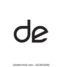 DE initial letter logo template vector icon design