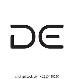 DE initial letter logo template vector icon design