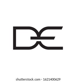 DE initial letter logo template vector icon design