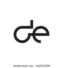 DE initial letter logo template vector icon design