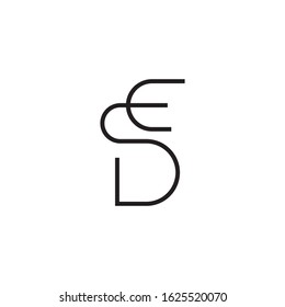 DE initial letter logo template vector icon design