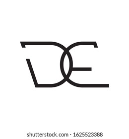 DE initial letter logo template vector icon design