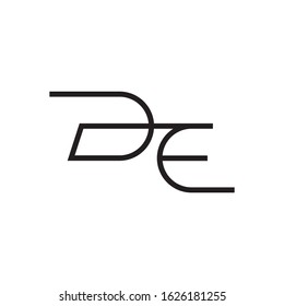 DE initial letter logo template vector icon design